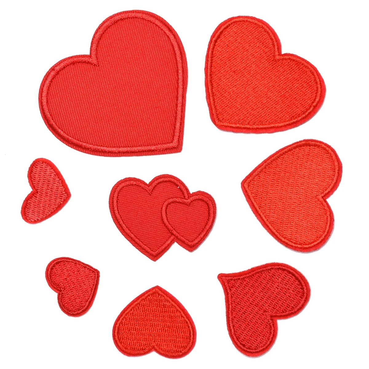 

8 kinds Red Love Series For Clothes Iron Embroidered Patches For Hat Jeans Sticker Sew-on Ironing Patch Applique DIY Badge