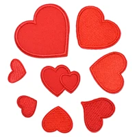 8 kinds red love series for clothes iron embroidered patches for hat jeans sticker sew on ironing patch applique diy badge