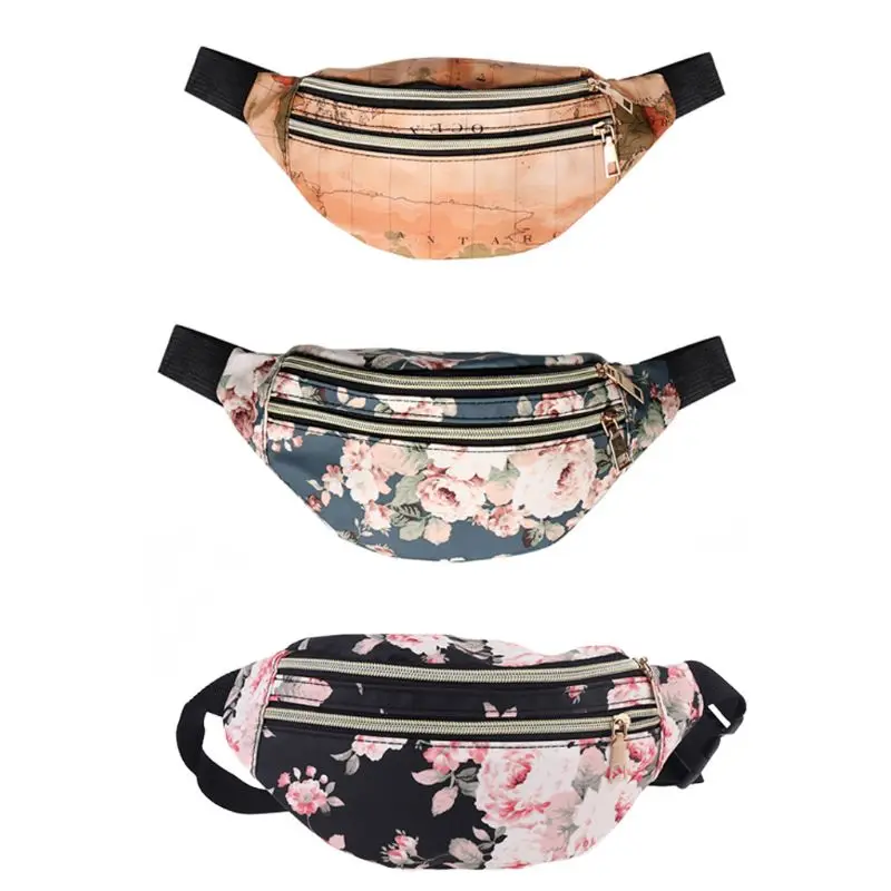 

Women Printed Waist Fanny Pack Belt Bag Travel Hip Bum Chest Phone Pouch X5XA