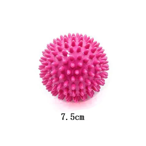 7.5cm Pink Массажный Ежик колючий мяч антистрессовые игрушки шарики для детей Детские триггер точка Спорт Фитнес сенсорные игрушки для детей с синдромом аутизма 7,5-9 см - Цвет: 7.5cm Pink