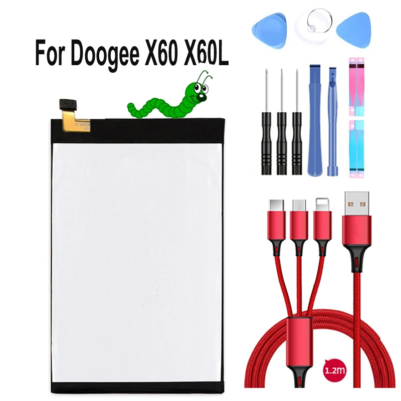 100% новый аккумулятор 3300 мАч V395585P Для DOOGEE x60 X60L + USB кабель набор