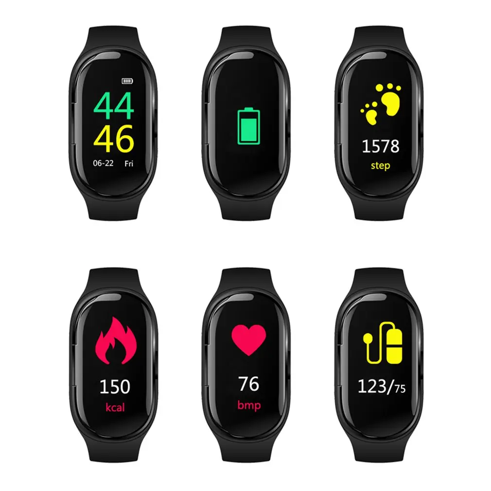 M1 умные часы с наушниками Bluetooth-совместимые беспроводные наушники-вкладыши