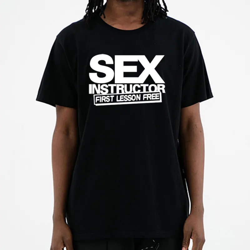 Фото Sex Instructor Funny Creative Mens Men T Shirt Mens Tshirt New Short Sleeve O Neck Cotton Casual T-shirt Top Tee Plus Size №3