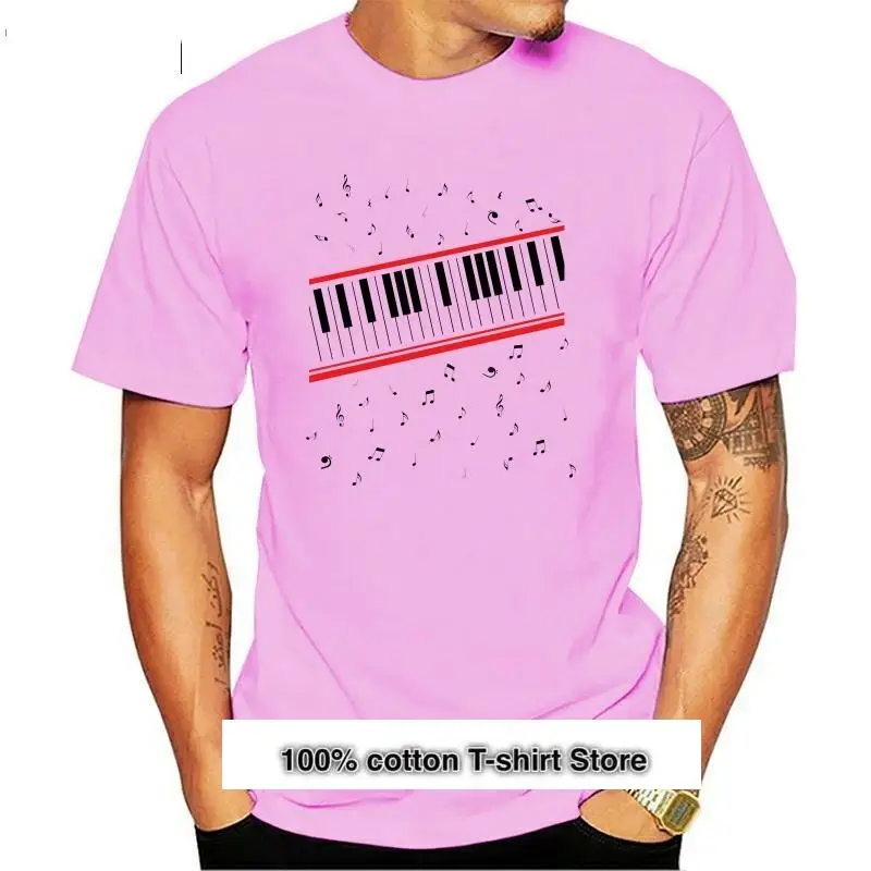 

Camiseta de Piano de Michael Jackson, regalo de cumpleaños con música, fresca, 100% algodón, al por mayor