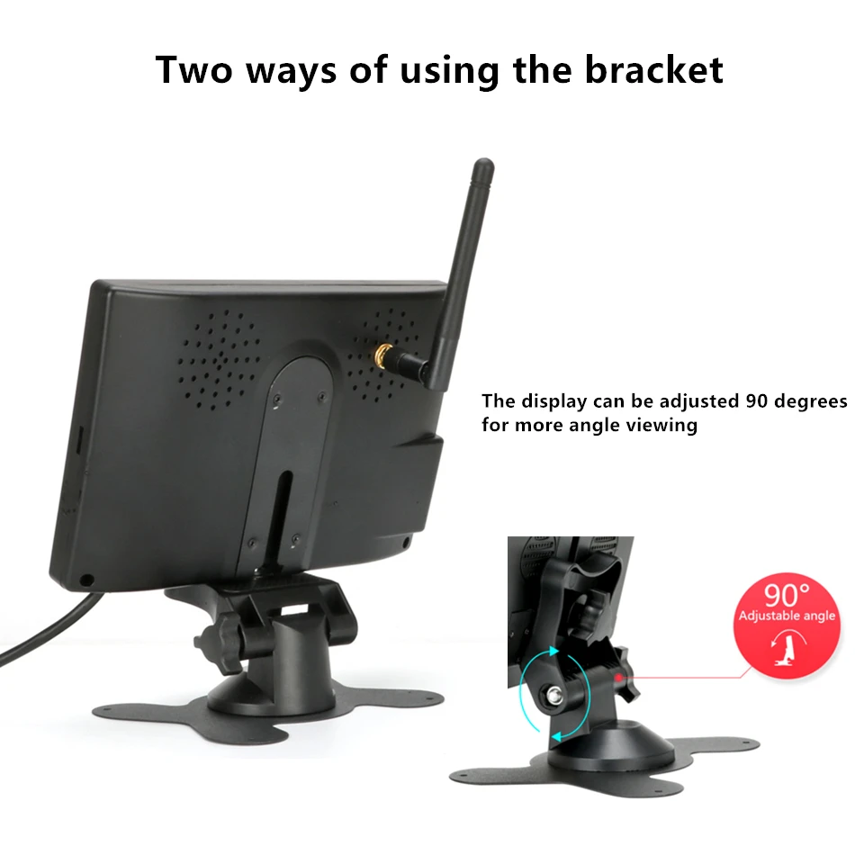 Jansite " Беспроводной автомобильный монитор TFT lcd заднего вида для HD монитора камеры для грузовика камеры поддержка автобуса RV Ван DVD Камера заднего вида