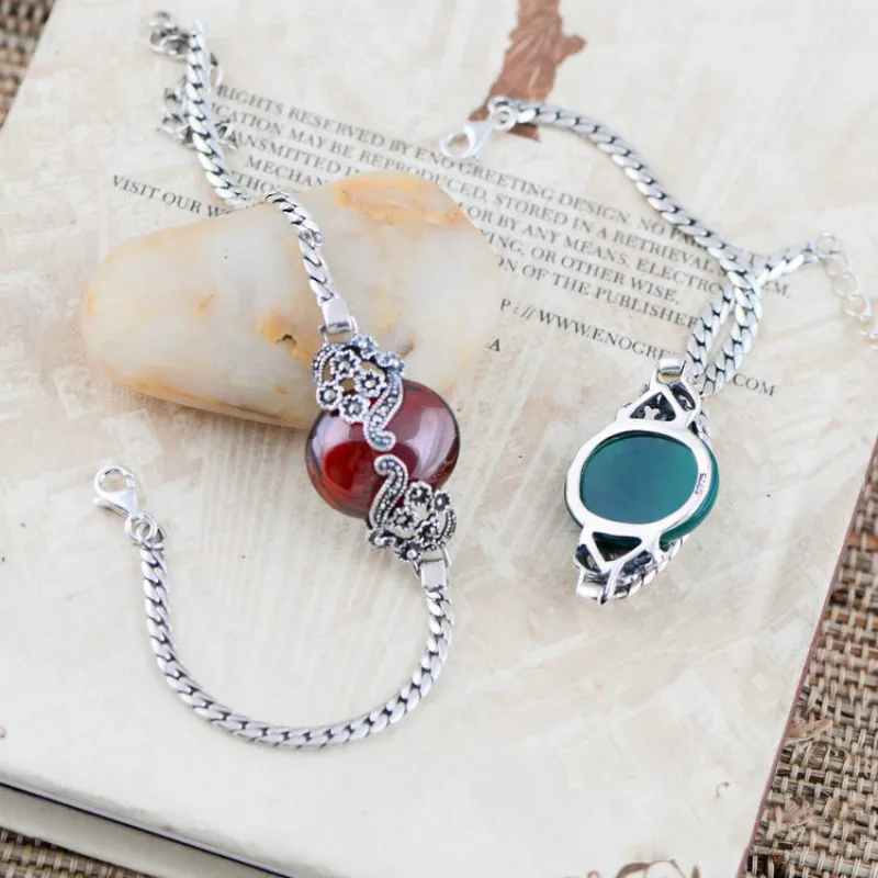 Настоящее чистое серебро 925 пробы ювелирные изделия из натурального камня