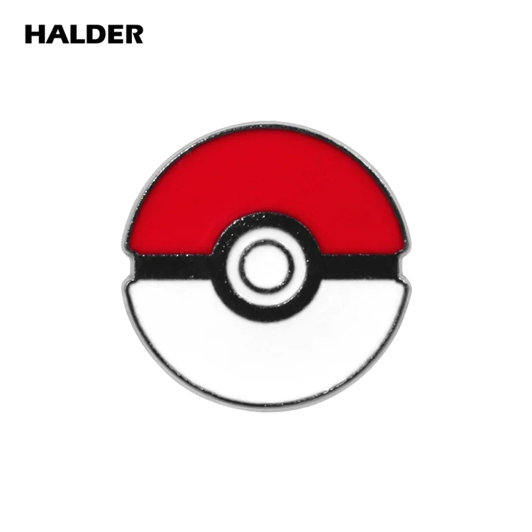 BR0016 аниме halder Pokemon Pocket Monsters модные ювелирные изделия бросок poke Броши с шариком ASH KETCHUM булавки Нагрудный значок аксессуар подарок - Окраска металла: red
