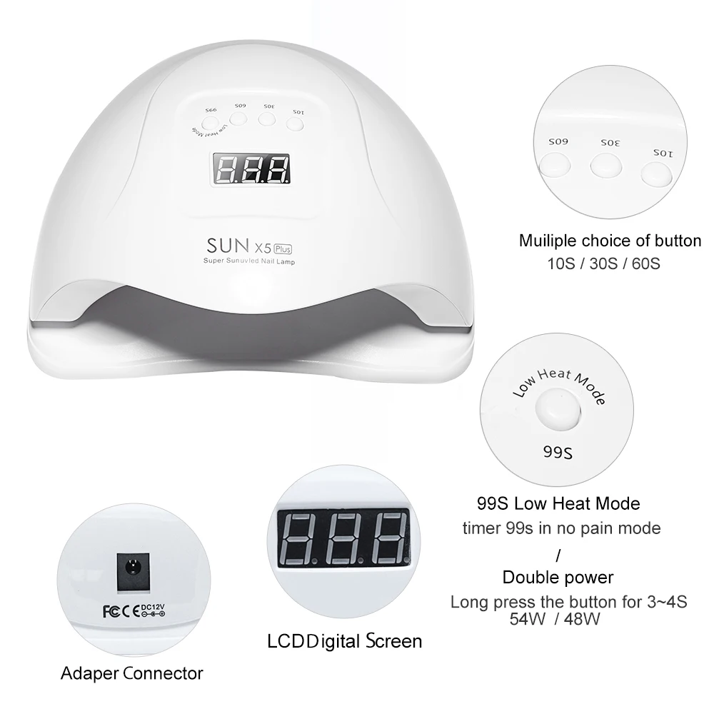 УФ светодиодный лампа для сушки гель-лака ногтей 54/80/120 Вт 2020 | Красота и здоровье
