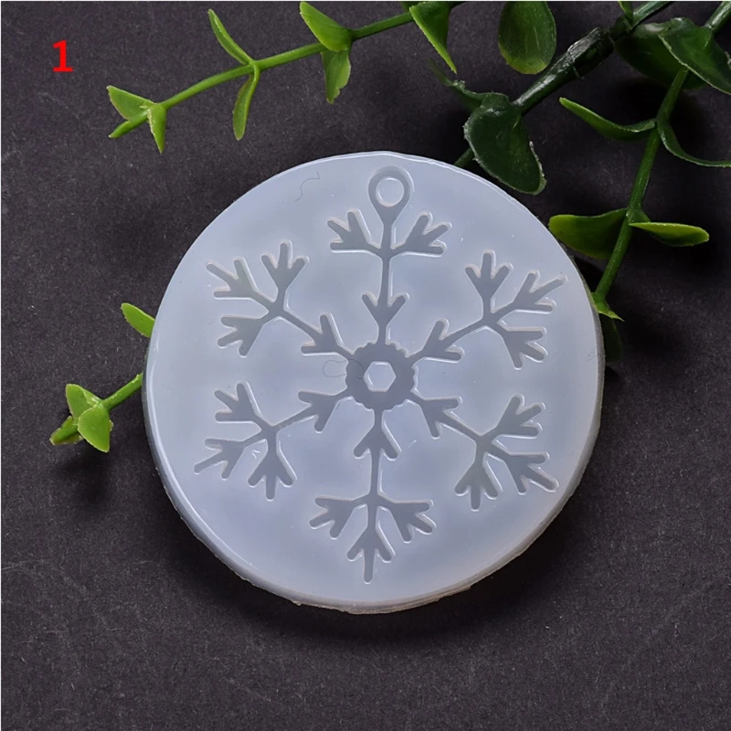 

11Pcs Snowflake Resin Molds Christmas Snowflake Pendant Silicone Casting Molds 85LF