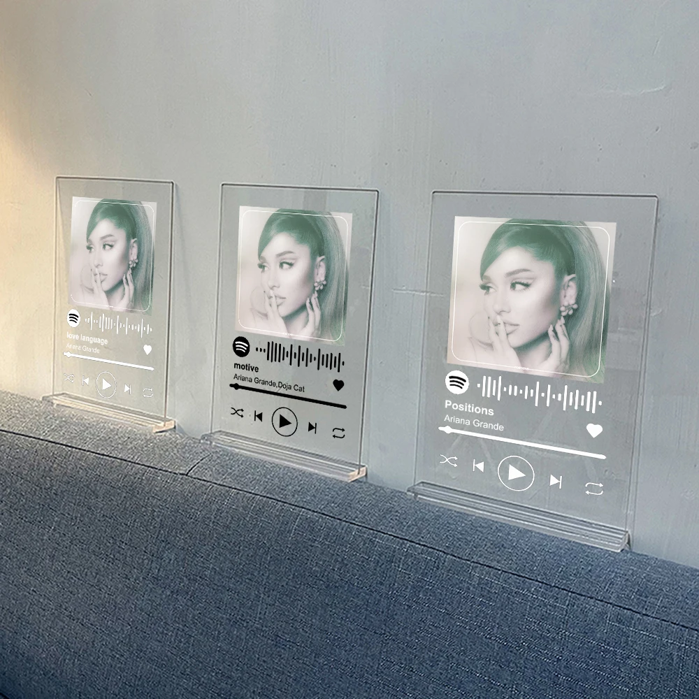 

Альбом для поп-музыки SPOTIFY Ariana Grande, популярный акриловый песольный фотоальбом, пластина, музыкальная доска Spotify, подарок для любимого челове...