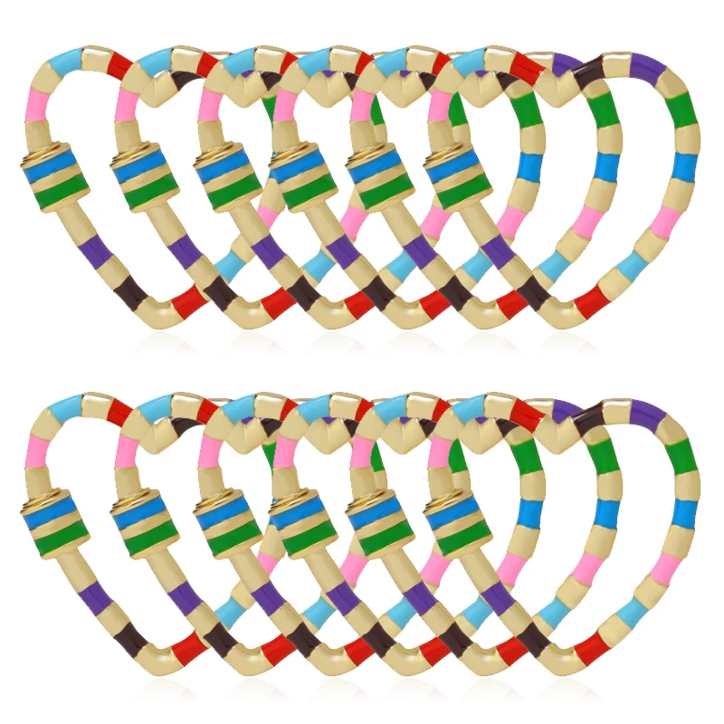 Аксессуары для рукоделия, разноцветные крепежные застежки, винтовые застежки, застежки для ручной работы, сетчатые цепочки, эмалированные застежки, аксессуары