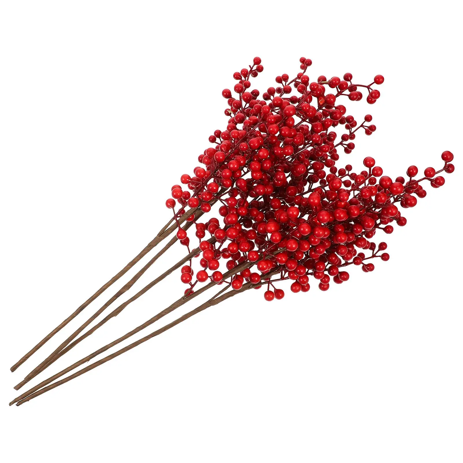 5pcs Exquisite Simulation Berry Plastic Fake Branch Xmas Tree Decoration Supplies Gift Decor | Дом и сад