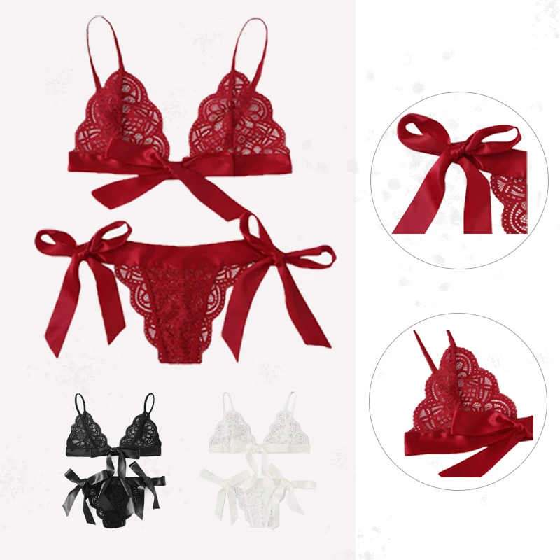 Красное нижнее белье популярная женская одежда для сна с V-образным вырезом