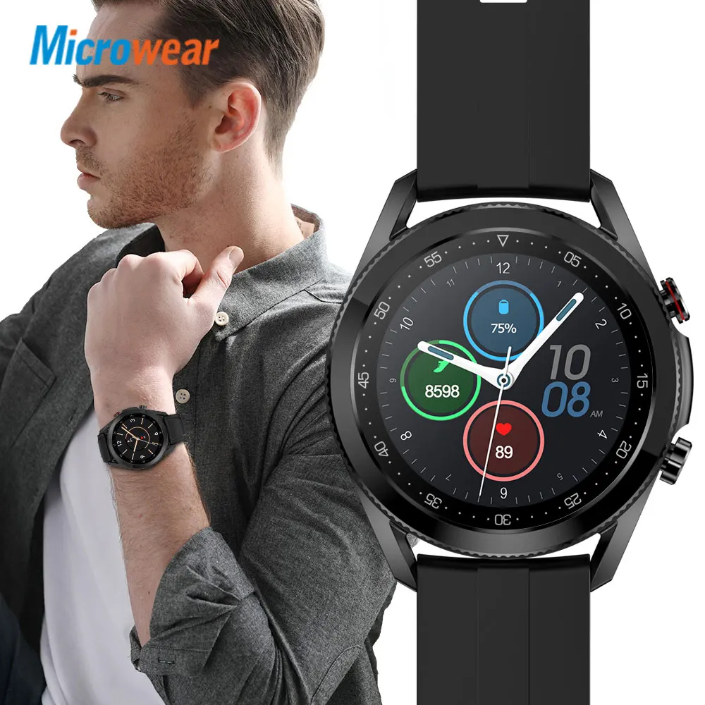 microwear l19 smart watch dial call ecg ip68 waterproof blood pressure heart rate fitness tracker smartwatch l13 l15 l16 free global shipping