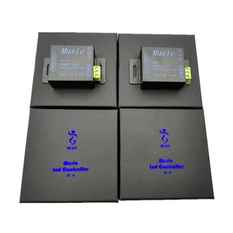 DC5V 24V SPI RGB Smart Music controller dream color to control 250 пикселей для 5050 ws2811 ws2812b Светодиодные