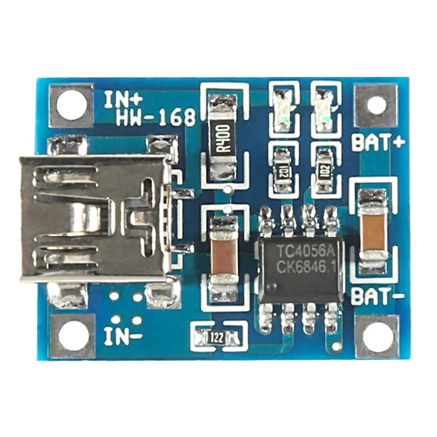 

1pc Mini USB 5V 1A TP4056 Lithium Battery Charger Module Charging Board With Protection Dual Functions 1A Li-ion