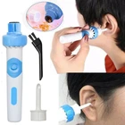 Инструмент для удаления ушного воска, Мягкая силиконовая спиральная очистка ушей, электрическое беспроводное безопасное удаление, спиральная заглушка, уход за ушами