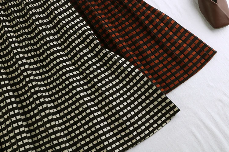 Новые осенние вязаные юбки в английском стиле с высокой талией женская