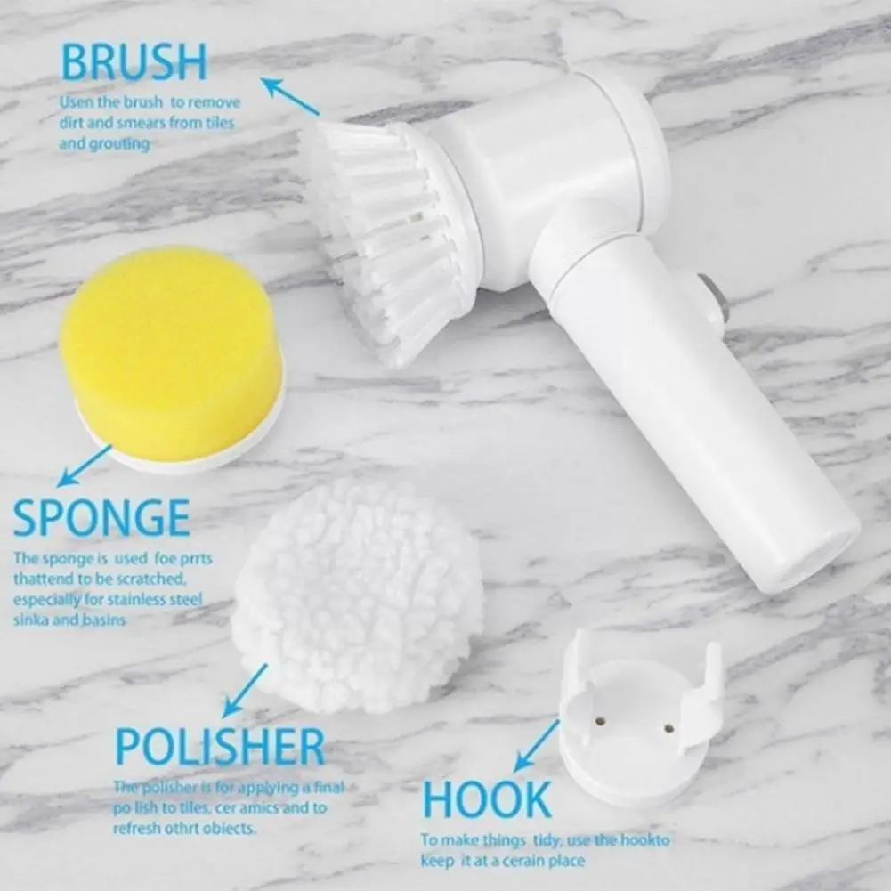 

Magic Brush Housework Dishwashing Bathtub Electric Cleaning Cooker Brushes Cleaner Kitchen Q8G3