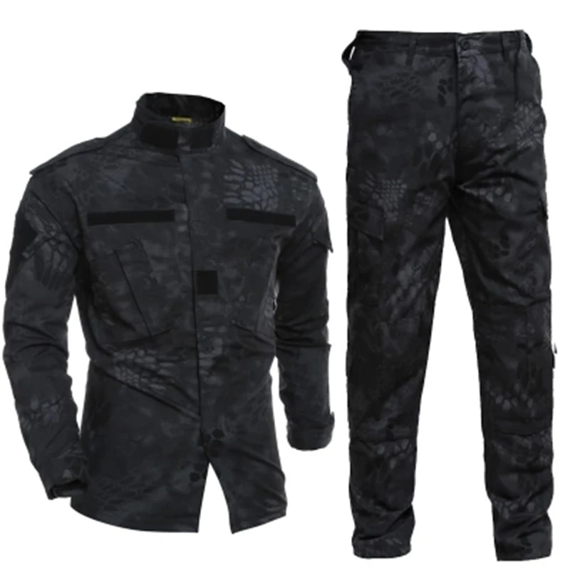 US Army Military Uniform Rattlesnake Camo Shooter Jacket Mens Python Grain Tactical Sets Man and Pants | Тематическая одежда и