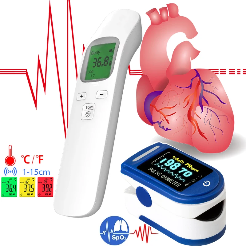 Портативный Измеритель кислорода в крови прибор для измерения Бесконтактный