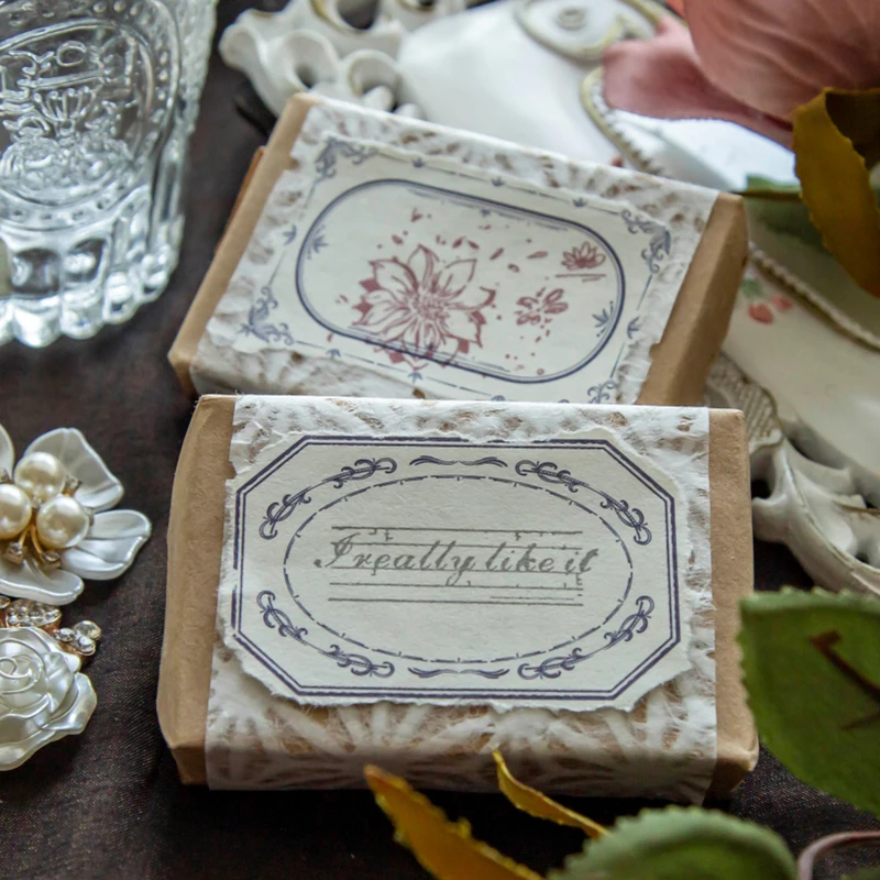 Dimi 50 листов ретро Цветочная рамка для заметок Ремесленная бумага журнала