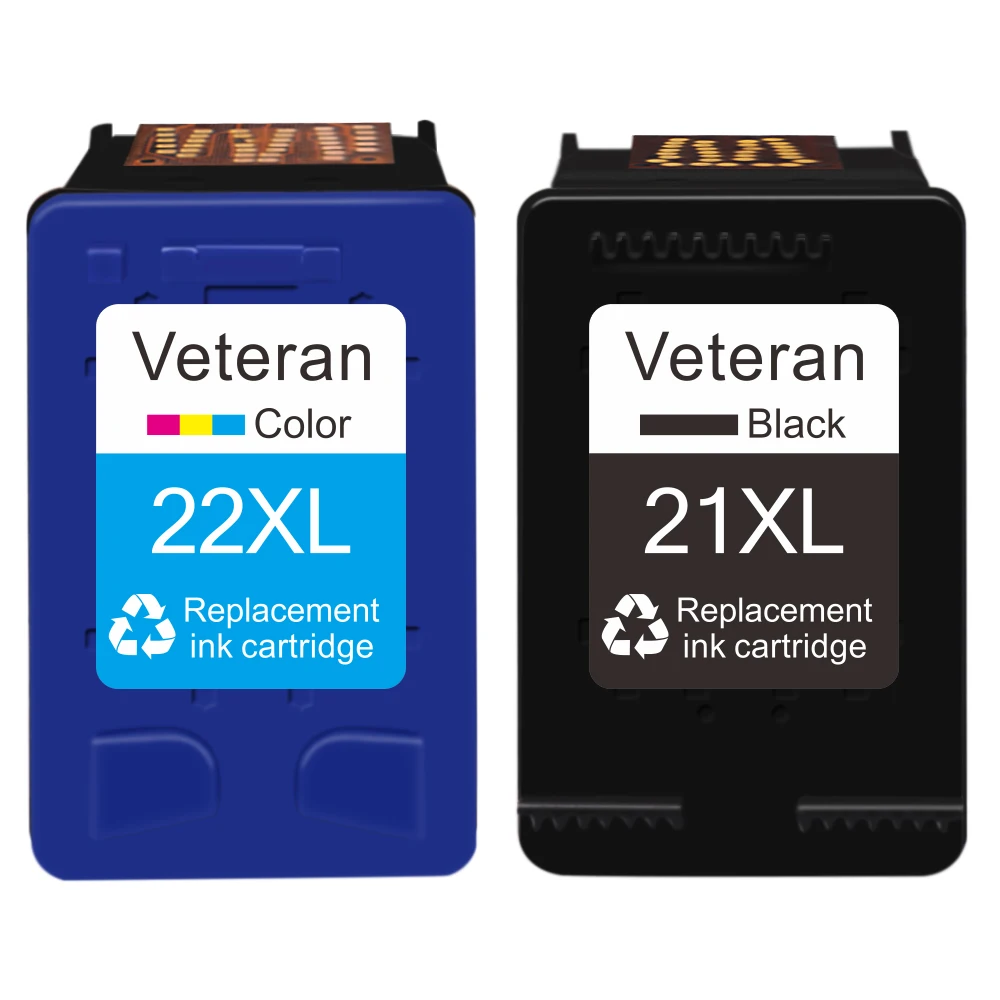 Veteran 21 22 XL Replacement for Hp Ink Cartridge Deskjet F2280 F2180 F4180 F300 F380 F2100 Printers | Компьютеры и офис