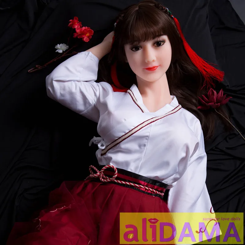 Алидама 148 см (4.85ft) Горячая японская гейша Siliconen секс поппен кукла большая грудь