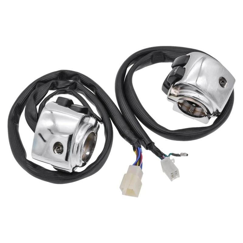 Топ! мотоцикл 1 дюйм 25 мм Серебряный Руль управления переключатель для 1996 2012 Softail