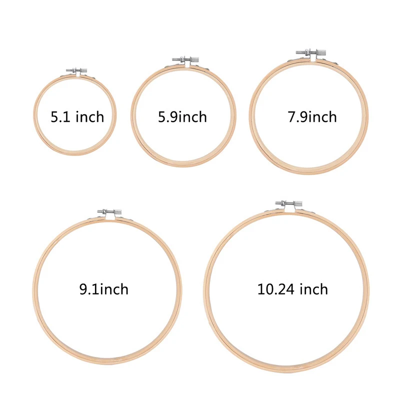 Набор спиц для вышивания 100 цветов 5 бамбуковых колец | Дом и сад