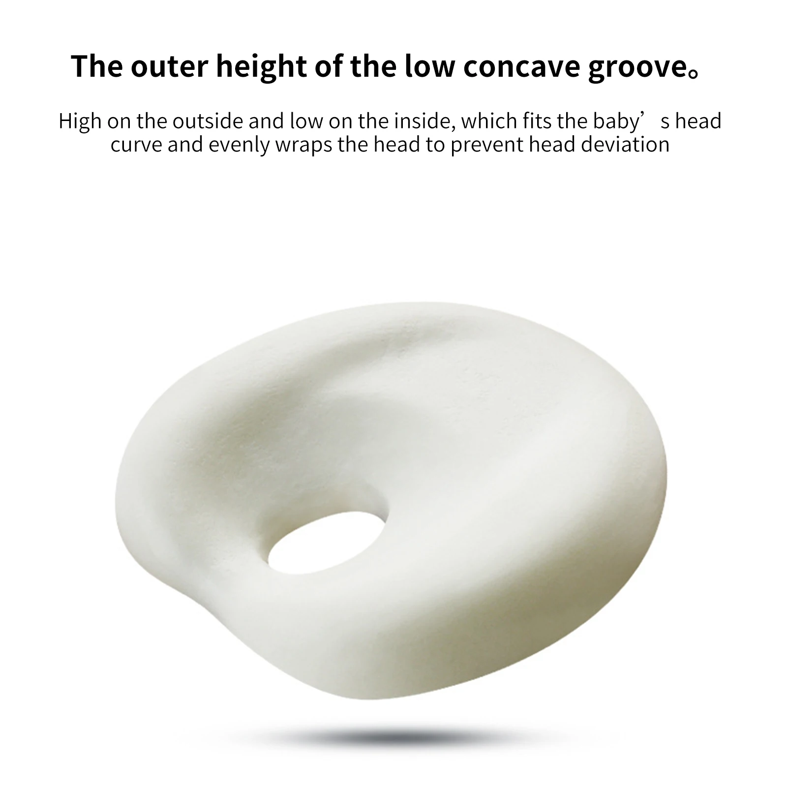 

Baby Pillow Shape Toddler Cushion Flat Head Protect Newborn Infant Sleep Shaping Anti Roll Neck Protection For 0-6 Months