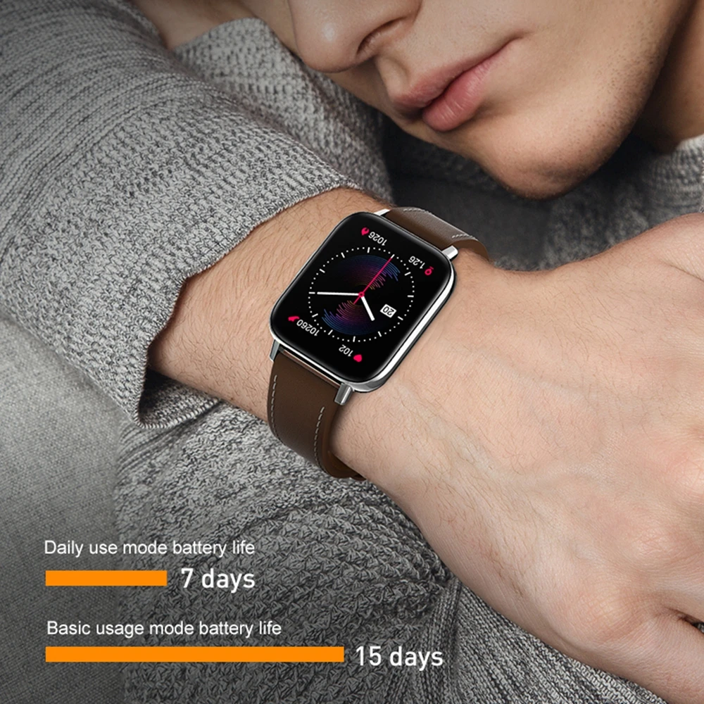 

2021 Man Smart Watch Women Full Touch Screen Sport Fitness Watch Bluetooth Connectionheart rate Blood pressure For Android ios