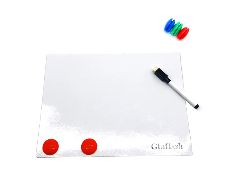 Ginflash A3/A4/A5 Soft Fridge Flexible light Whiteboard Message Board Magnetic Notes Refrigerator waterproof 1marker&amp2button |