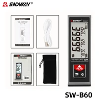 sndway sw b60 laser rangefinder handheld laser rangefinder 40m 50m 60m segment lcd digital display electronic laser tape measure