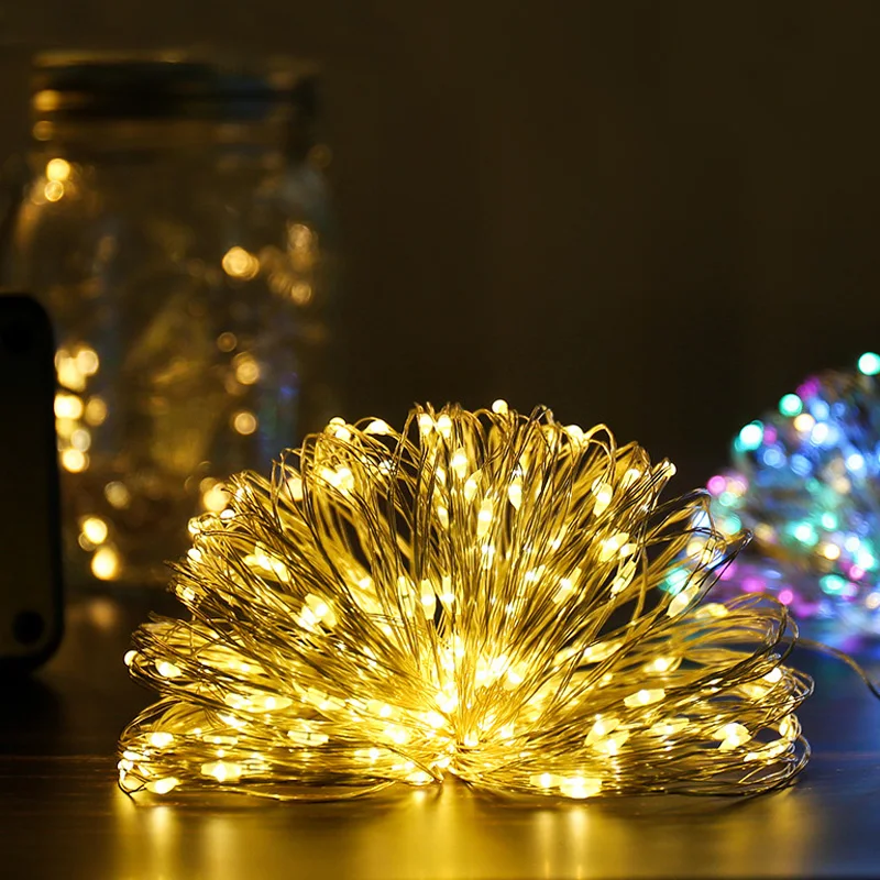 Рождественская светодиодная гирлянда 10 м Сказочная 5 В питание от USB уличная с