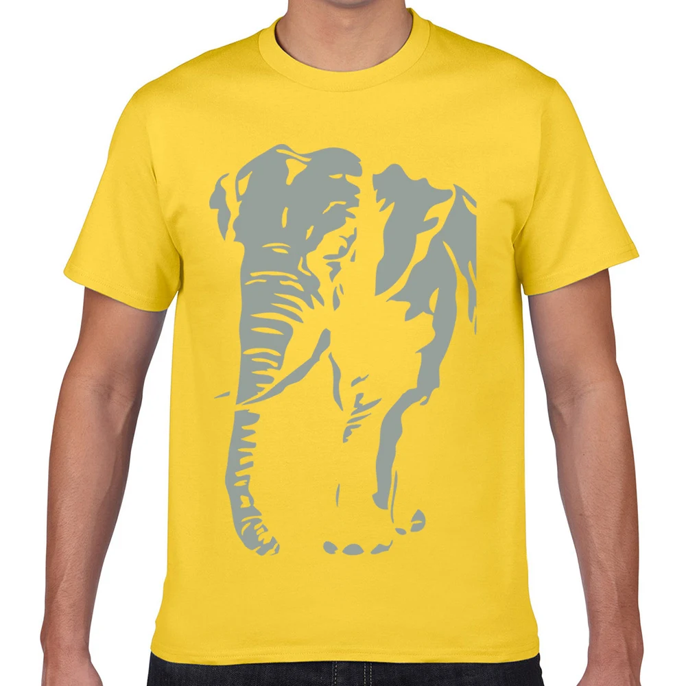 Мужская хлопковая футболка с изображением африканского слона | одежда