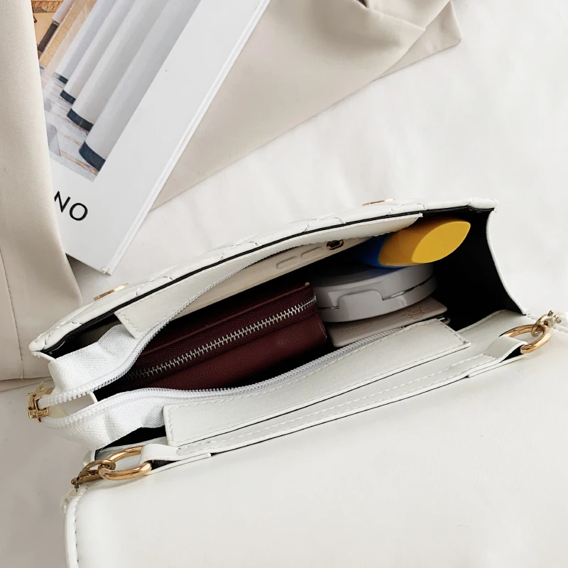 

Lozenge Small Women Crossbody Bags Quilted Chain Handbags Pearl Designer Messenger Bag Diamond Lattice Female Shoulder Bags Sac