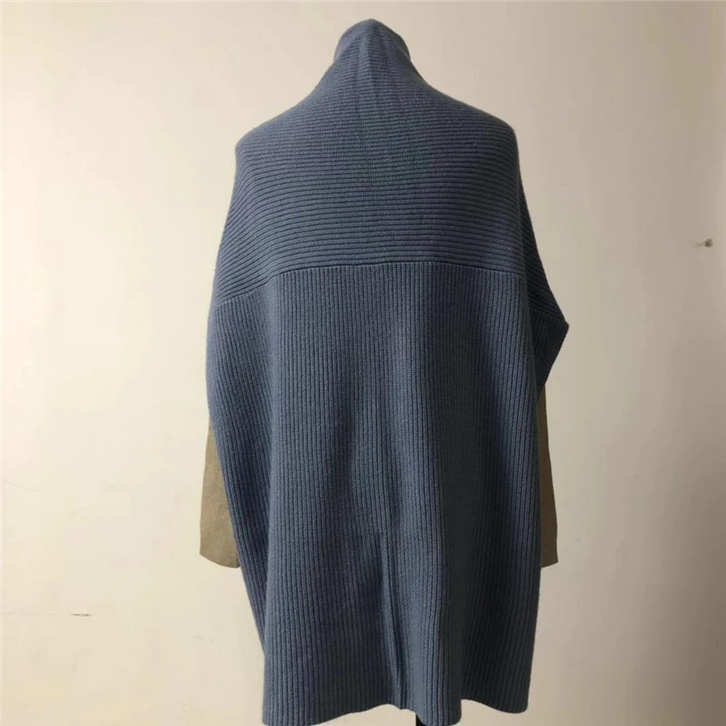 

2019 new Autumn and Winter 100% Cashmere women sweater vest V-neck vest loose sleeveless sweater wool shawlSweater cloak