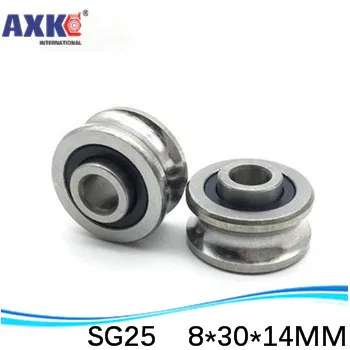 Шарикоподшипники SG25 2RS U Groove 8*30*14 мм направляющий роликовый подшипник SG8RS