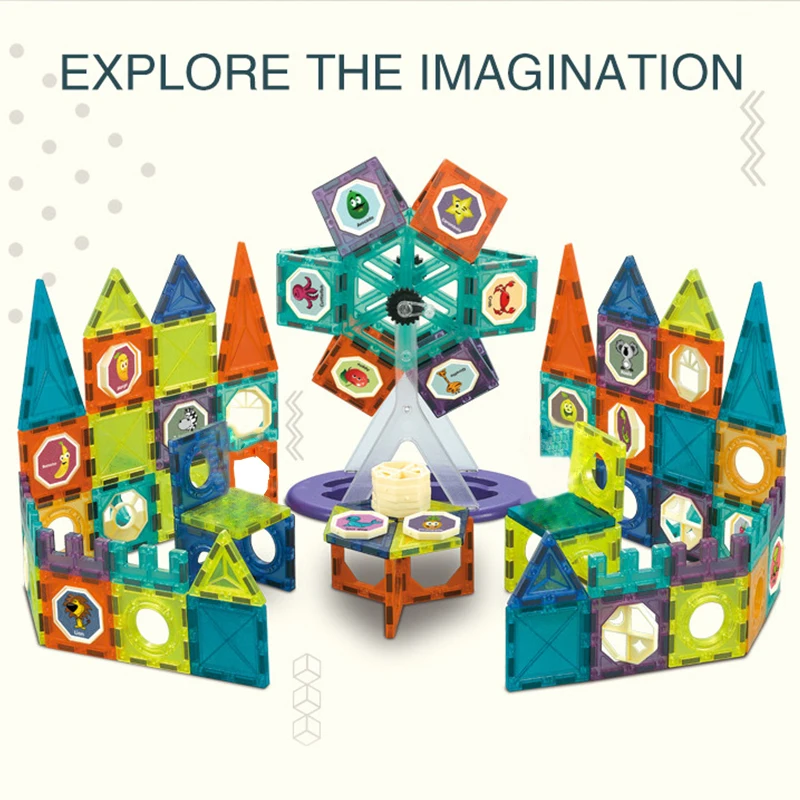 49-110 шт. Магнитный строительный блок магнитный лабиринт гоночный бег шар