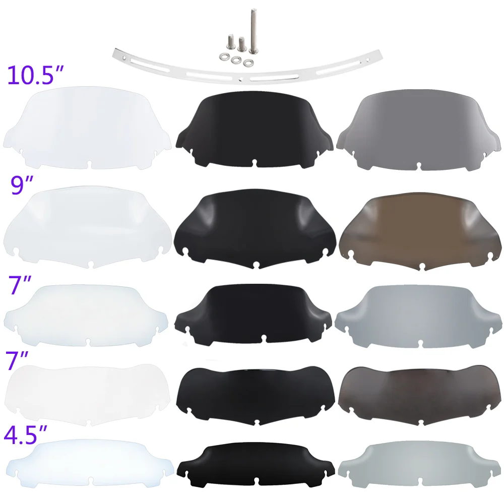 

Windshield Wave For Harley Touring Street Electra Glide Ultra Limited 14-20 Upper Motorbike Fairing Wind Deflector Windscreen