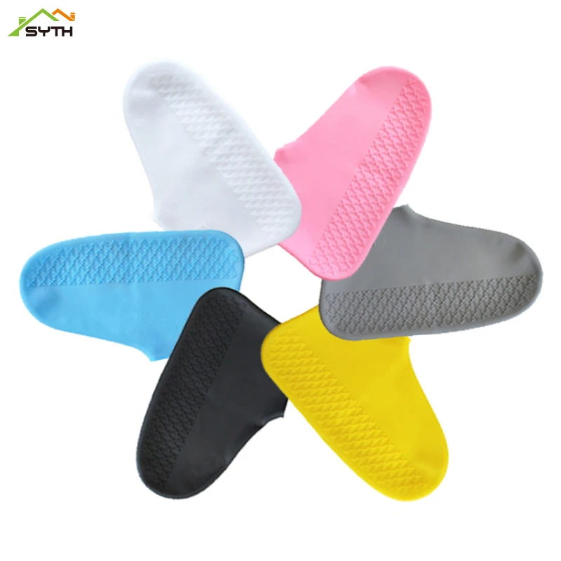 

1 Pair Waterproof Shoe Cover Silicone Material Unisex Shoes Protectors Outdoor Camping Non Slip Rubber Rain Boot
