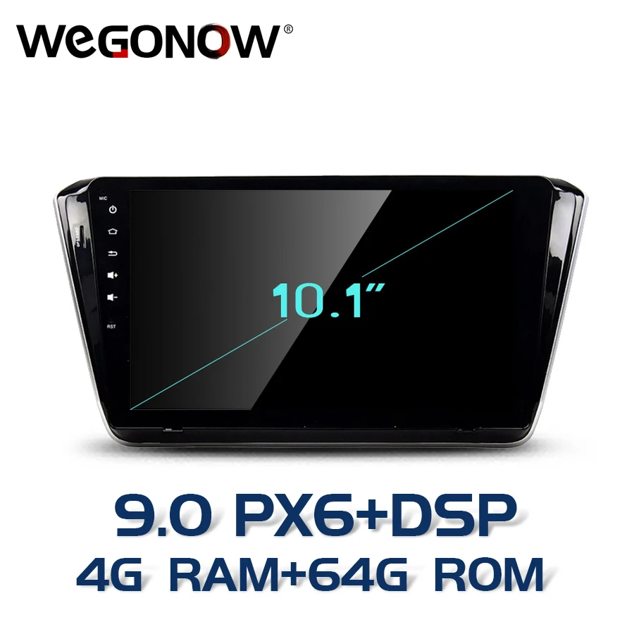 Автомобильный мультимедийный проигрыватель PX6 DSP IPS 10 1 дюйма 1DIN Android 0 для Skoda Superb