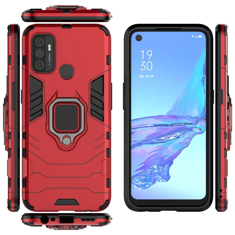 Чехол с кольцом-держателем для OPPO A53 чехол A15 A15S A52 A32 A33 A53S A72 A92 A92S A12 F9 Pro A7X защитный