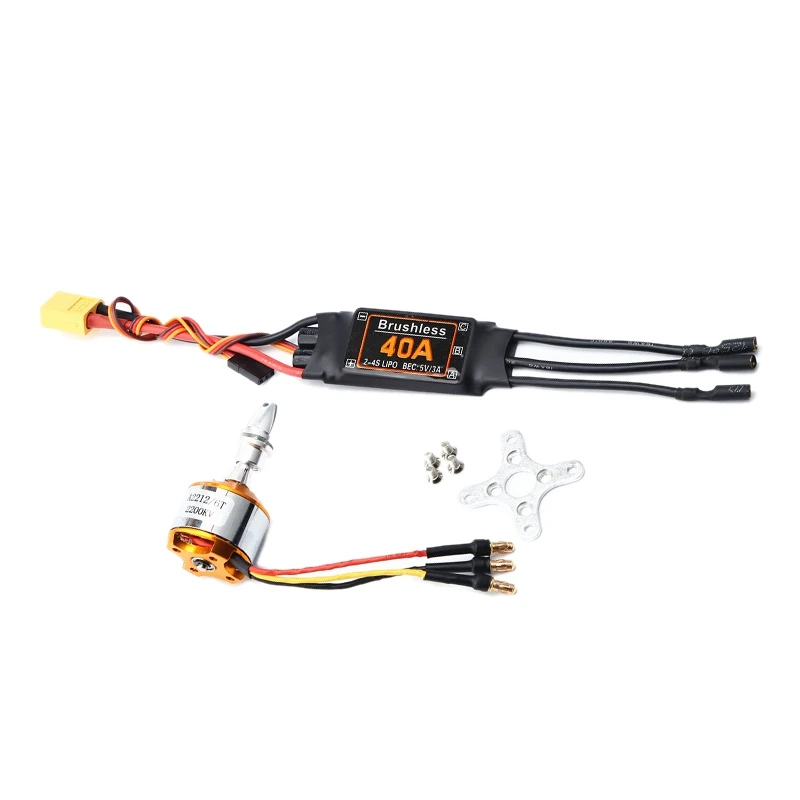 A2212 2212 бесщеточный двигатель 40A ESC для радиоуправляемого самолета с неподвижным