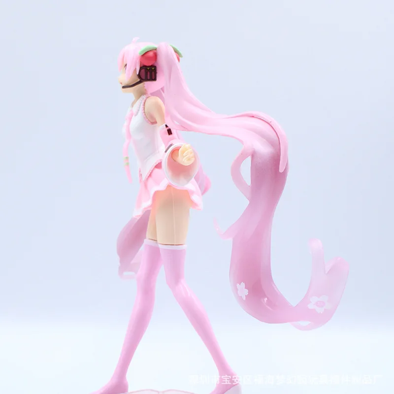 

19cm High Quality Anime Hatsunee Miku Pink Sakura Ver PVC Statue Action Figure Speelgoed Girls Model Toys For Kids