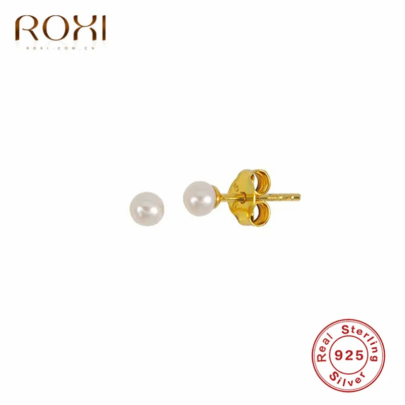 Женские серьги гвоздики с натуральным пресноводным жемчугом ROXI Настоящее