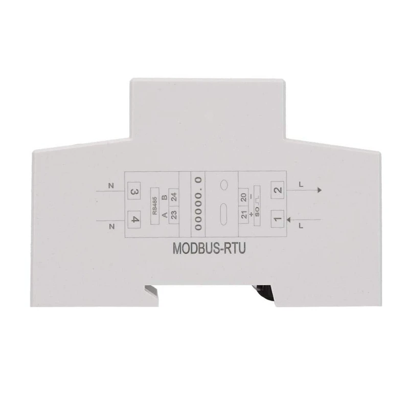 Single Phase Two Wire RS485 MODBUS Protocol LCD Backlit Display 220V 50Hz Din Rail Wattmeter Energy Meter Watt |