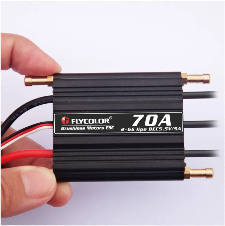 Flycolor бесщеточный ESC 2 6S 50A 70A 90A 120A 150A RC лодки водонепроницаемые с BEC/Водяная система