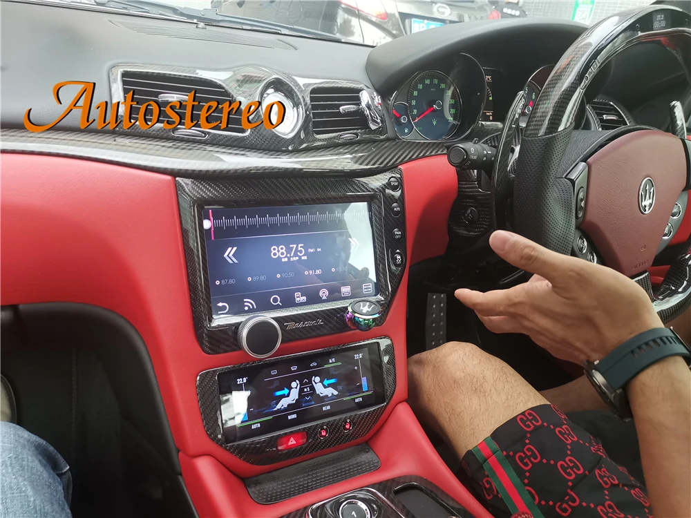 

Android 10, мультимедийный плеер с черным экраном для Maserati GT/GC Gran Touring, из углеродного волокна, GPS-навигация, головное устройство